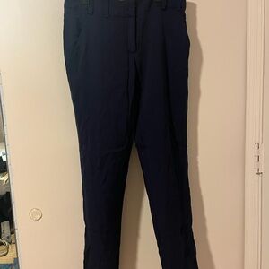 Silk Navy Trousers